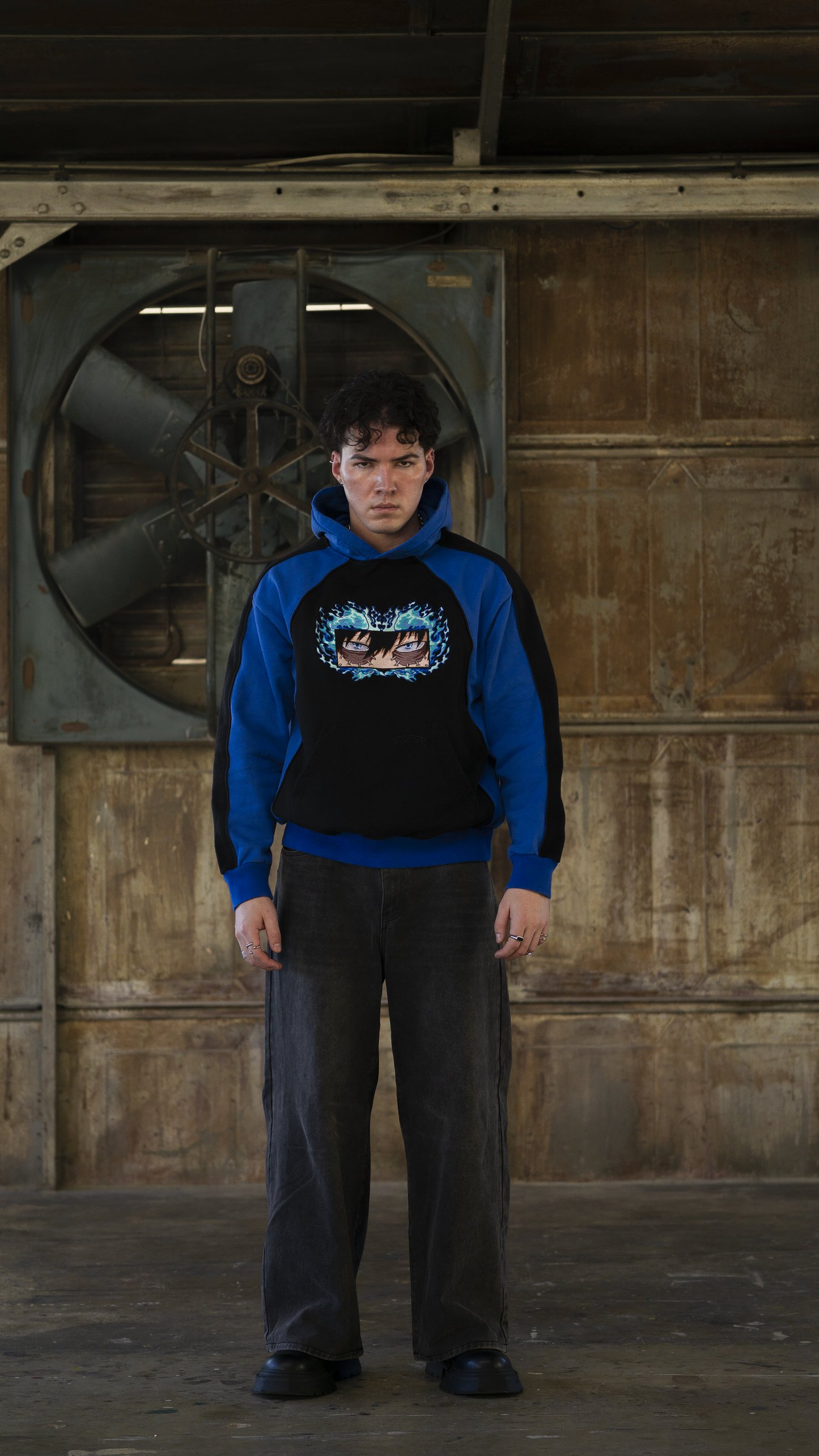 Blue Flame Raglan Pullover
