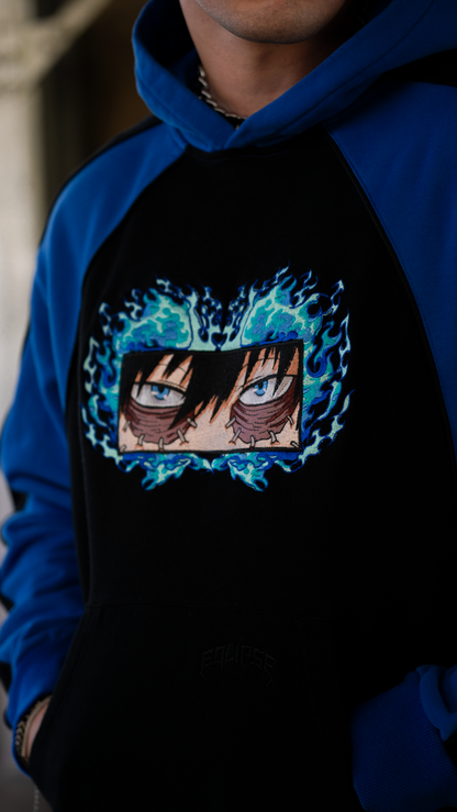 Blue Flame Raglan Pullover